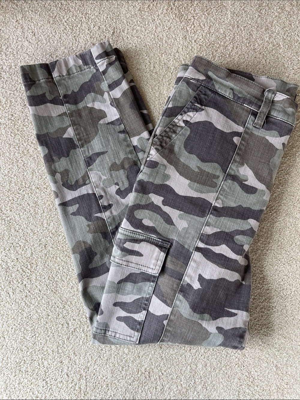 J Crew Straight Leg Cargo Camo Pants